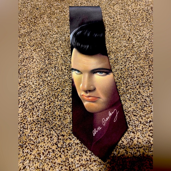 Ralph Marlin NWT Elvis Presley signature tie. 55” long - Picture 1 of 5